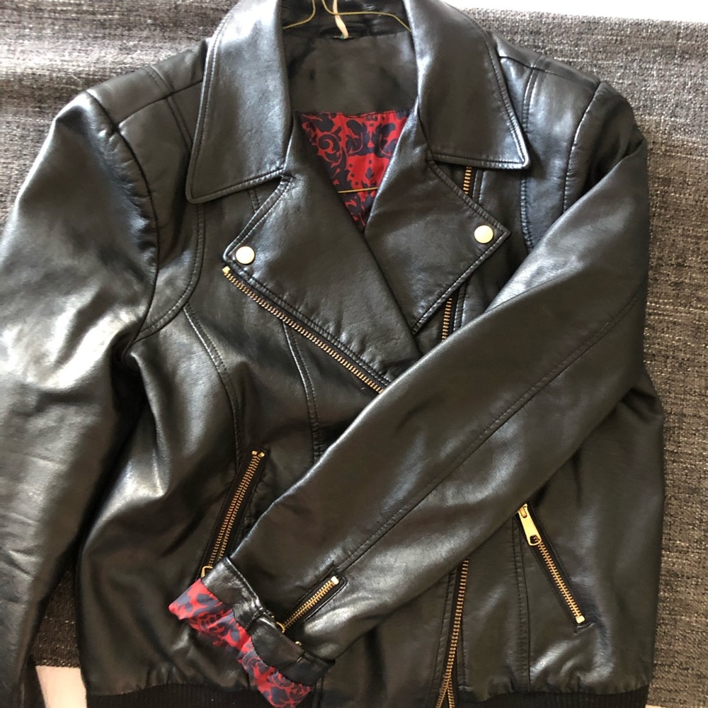 Free People faux leather jacket